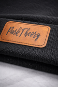 Park Theory Knit Beanie – Leather Patch (Black)