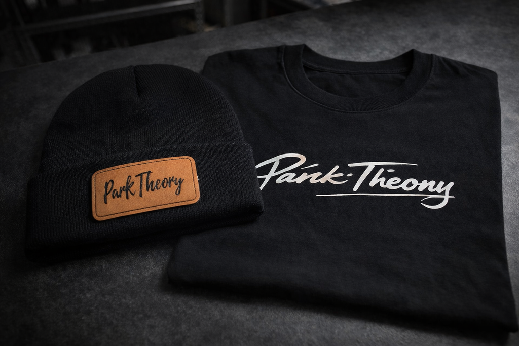 Park Theory Knit Beanie – Leather Patch (Black)