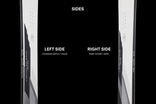 PARK THEORY REPS Snowboard – Founders Batch 152cm | True Twin Camber Board
